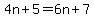 4n%2B5=6n%2B7