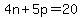 4n%2B5p=20