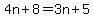 4n%2B8=3n%2B5