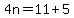 4n=11%2B5
