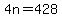 4n=428