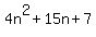 4n%5E2%2B15n%2B7