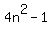 4n%5E2-1