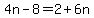 4n-8=2%2B6n
