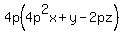 4p%284p%5E2x%2By-2pz%29