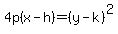 4p%28x-h%29=%28y-k%29%5E2