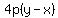 4p%28y-x%29