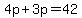 4p%2B3p=42