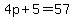4p%2B5=57