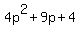 4p%5E2%2B9p%2B4