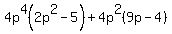 4p%5E4%282p%5E2-5%29%2B4p%5E2%289p-4%29