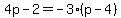 4p-2=-3%28p-4%29