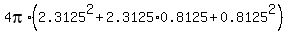 4pi%2A%282.3125%5E2+%2B+2.3125%2A0.8125+%2B+0.8125%5E2%29