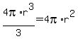 4pi%2Ar%5E3%2F3+=+4pi%2Ar%5E2