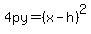 4py=%28x-h%29%5E2
