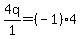 4q%2F1=%28-1%29%2A4