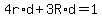 4r%2Ad%2B3R%2Ad=1