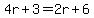 4r%2B3=2r%2B6