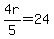 4r%2F5=24