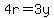 4r=3y