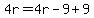 4r=4r-9%2B9