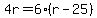 4r=6%28r-25%29