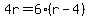 4r=6%28r-4%29
