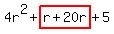 4r%5E2%2Bhighlight%28r%2B20r%29%2B5