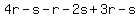 4r-s-r-2s%2B3r-s