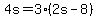 4s=3%282s-8%29