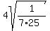 4sqrt%281%2F%287%2A25%29%29