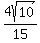 4sqrt%2810%29%2F15