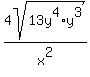 4sqrt%2813y%5E4%2Ay%5E3%29%2Fx%5E2