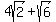 4sqrt%282%29+%2B+sqrt%286%29