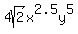 4sqrt%282%29x%5E2.5y%5E5%29