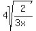 4sqrt%282%2F%283x%29%29