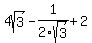 4sqrt%283%29+-+1%2F2sqrt%283%29+%2B+2