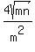 4sqrt%28mn%29%2Fm%5E2