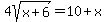 4sqrt%28x%2B6%29=10%2Bx