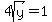 4sqrt%28y%29=1