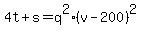 4t%2Bs+=+q%5E2%2A%28v-200%29%5E2