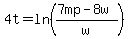 4t=ln%28%287mp-8w%29%2Fw%29
