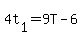 4t%5B1%5D+=+9T+-+6
