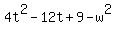 4t%5E2-12t%2B9-w%5E2