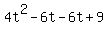 4t%5E2-6t-6t%2B9