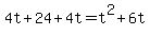 4t+%2B+24+%2B+4t+=+t%5E2+%2B+6t+
