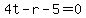4t-r-5=0