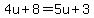 4u%2B8=5u%2B3