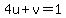 4u%2Bv=1