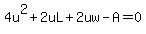 4u%5E2%2B2uL%2B2uw-A=0